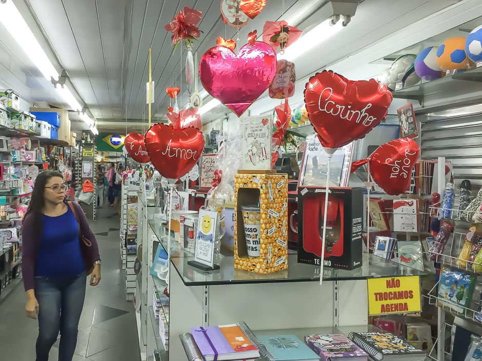 Rio Shop Decorations On Valentine's Day